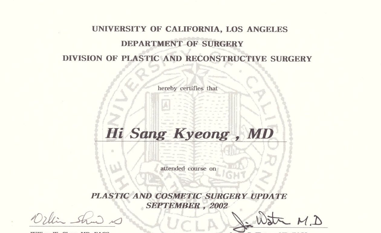 凡是与美资质 - 2002 年洛杉矶加利福尼亚大学（UCLA）研修结业证书